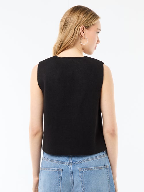 Mouwloos vest met ronde hals - Kiabi