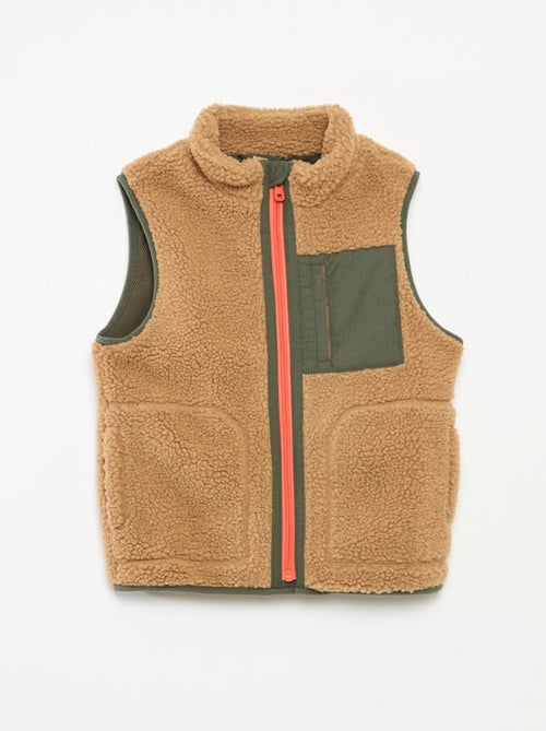 Mouwloos vest met schapenvachteffect - Kiabi