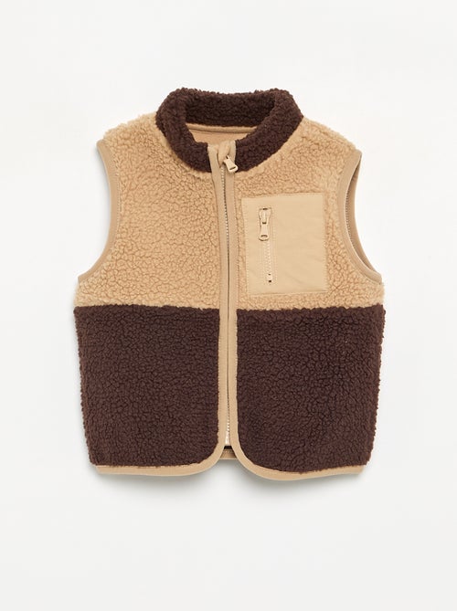 Mouwloos vest met schapenvachteffect - Kiabi