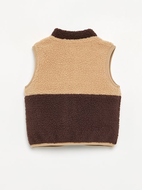 Mouwloos vest met schapenvachteffect - Kiabi