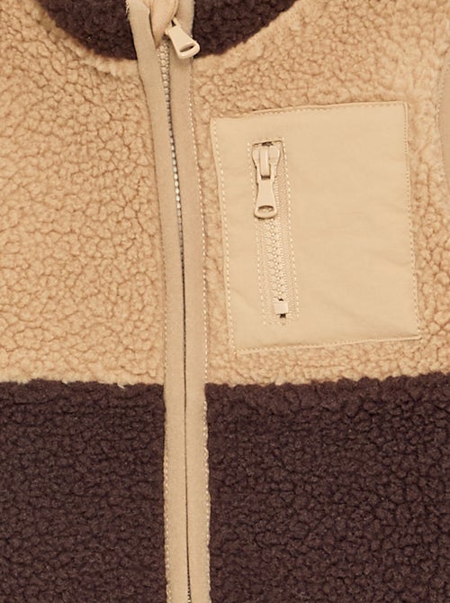 Mouwloos vest met schapenvachteffect - Kiabi