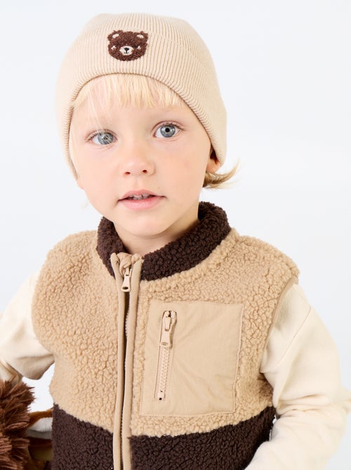 Mouwloos vest met schapenvachteffect - Kiabi