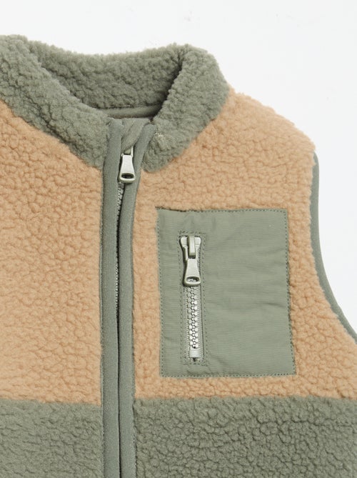 Mouwloos vest met schapenvachteffect - Kiabi