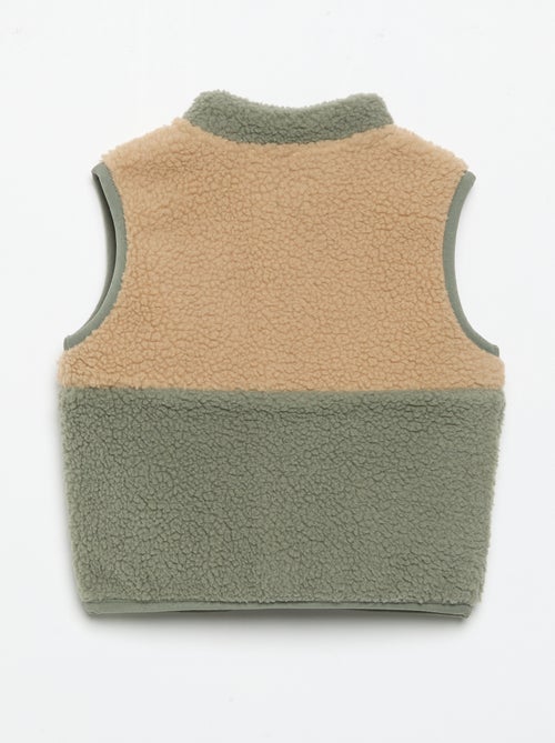 Mouwloos vest met schapenvachteffect - Kiabi