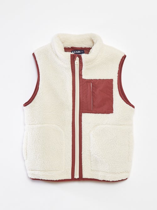 Mouwloos vest met schapenvachteffect - Kiabi