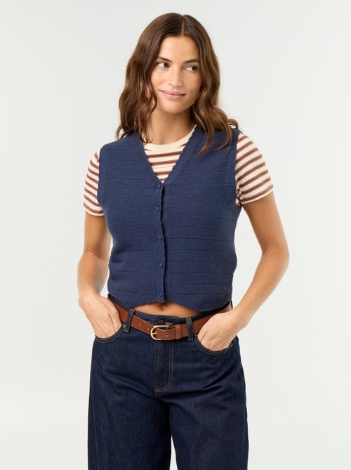 Mouwloos vest met V-hals - Kiabi