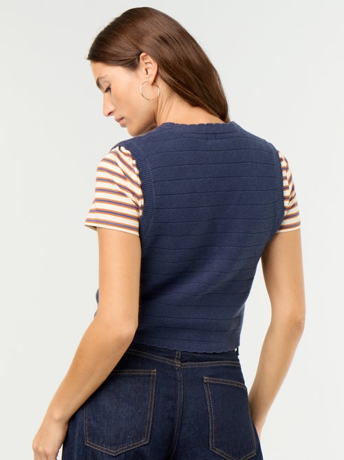 Mouwloos vest met V-hals - Kiabi