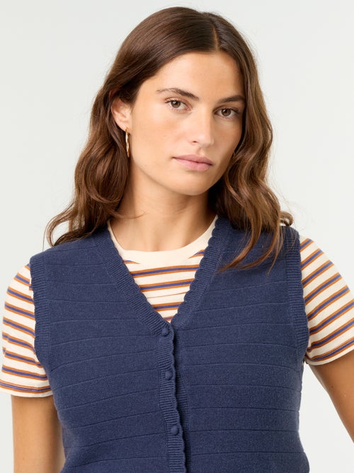 Mouwloos vest met V-hals - Kiabi