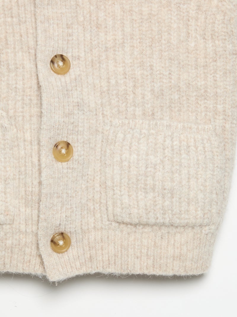 Mouwloos vest met zakken Biege - Kiabi