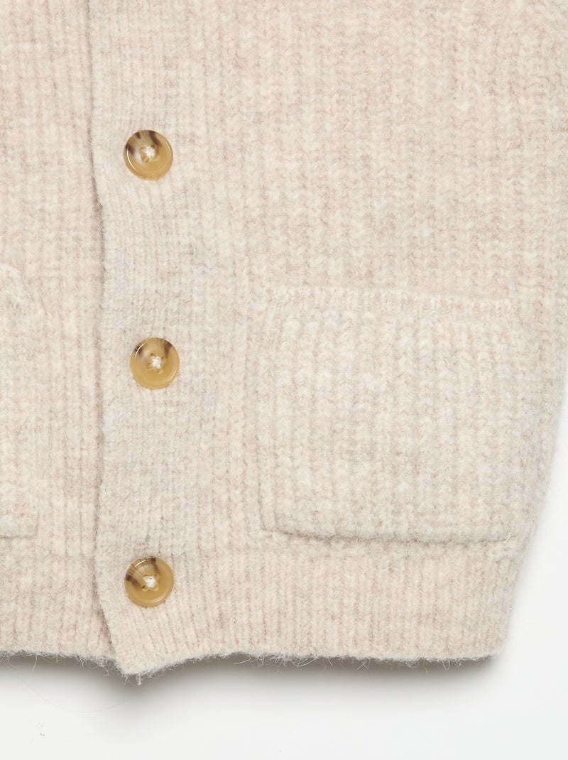 Mouwloos vest met zakken Biege - Kiabi