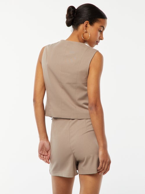 Mouwloos vestje met knopen - Kiabi