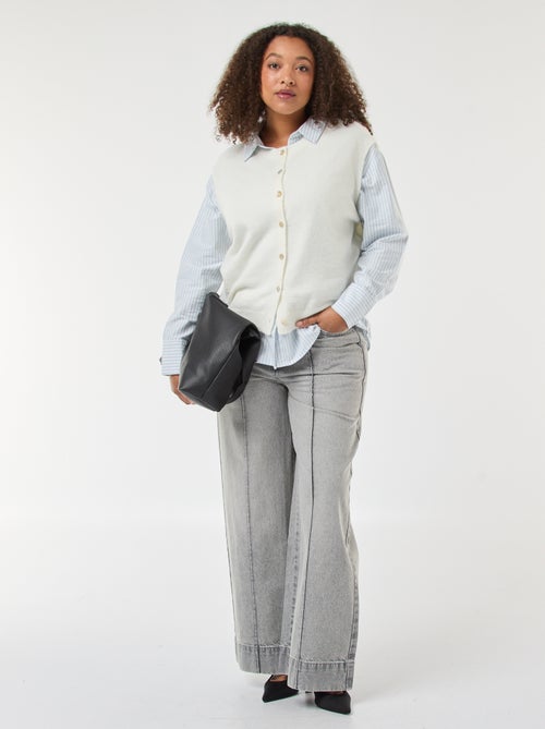 Mouwloos vestje met knopen - Kiabi