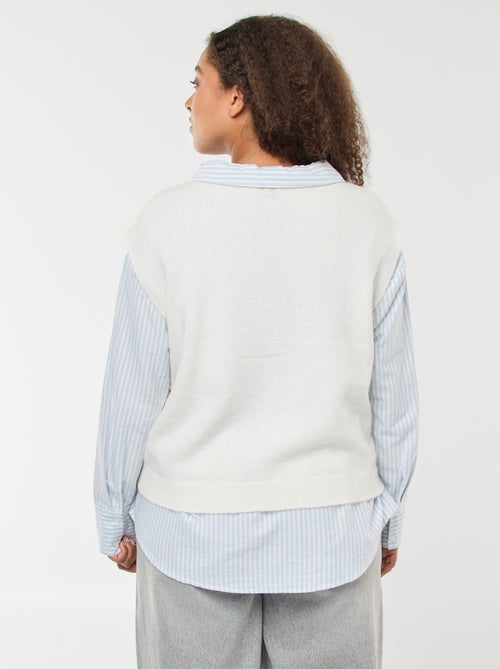 Mouwloos vestje met knopen - Kiabi