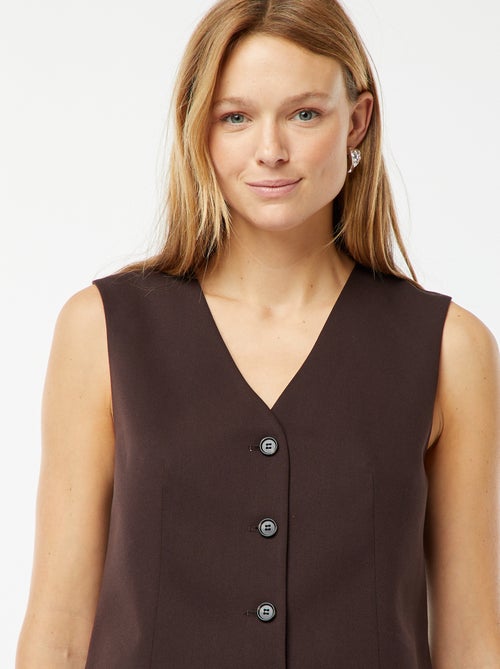 Mouwloos vestje met knopen - Kiabi