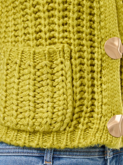 Mouwloos vestje met knopen met gehamerd siereffect - Kiabi