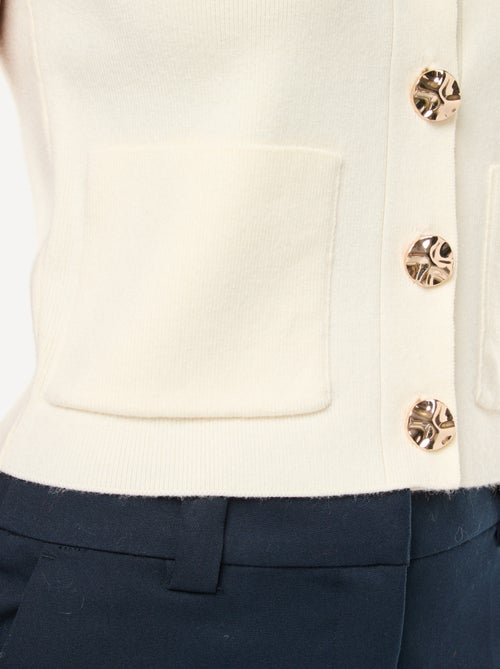 Mouwloos vestje van ottoman-stof - Kiabi