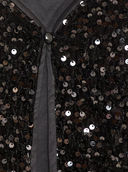 Mouwloos vestje van velours met lovertjes - Kiabi