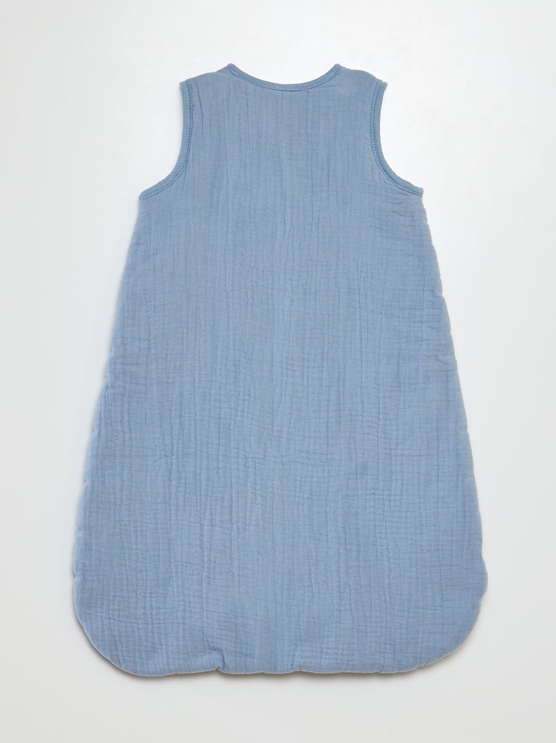 Mouwloze babyslaapzak van zachte, luchtige katoen, TOG-waarde 2 BLAUW - Kiabi