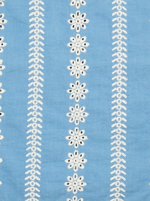 Mouwloze blouse met all-over geborduurde motieven - Kiabi