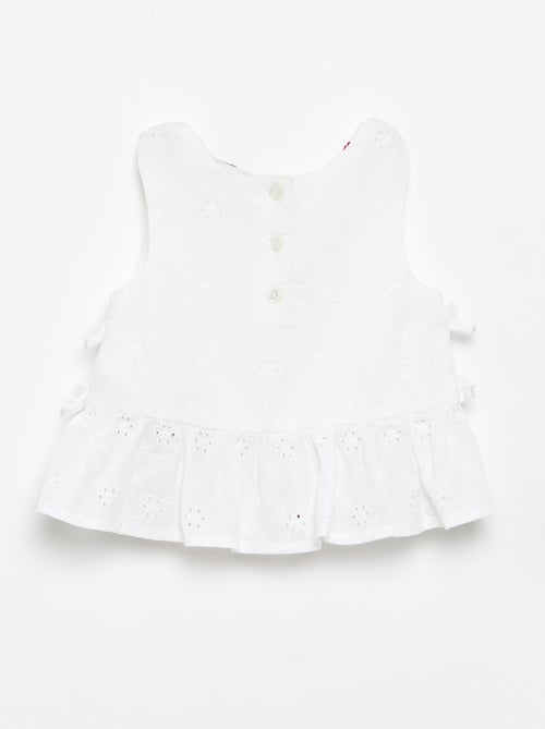Mouwloze blouse met borduursels - Kiabi
