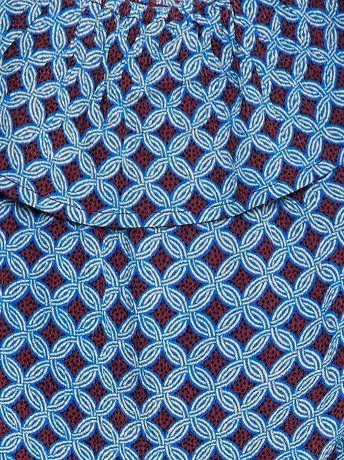 Mouwloze blouse met knopen en ruches - Kiabi