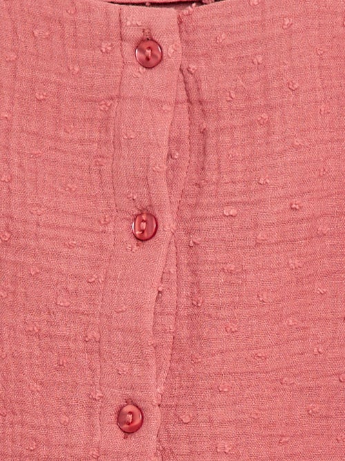 Mouwloze blouse van dubbel katoengaas - Kiabi