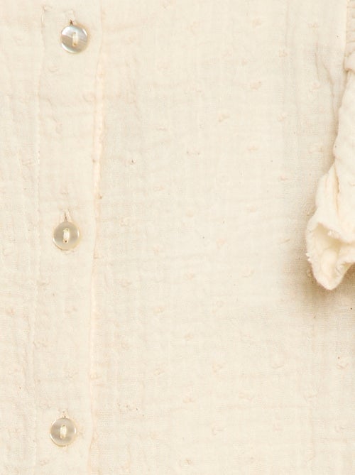 Mouwloze blouse van dubbel katoengaas - Kiabi