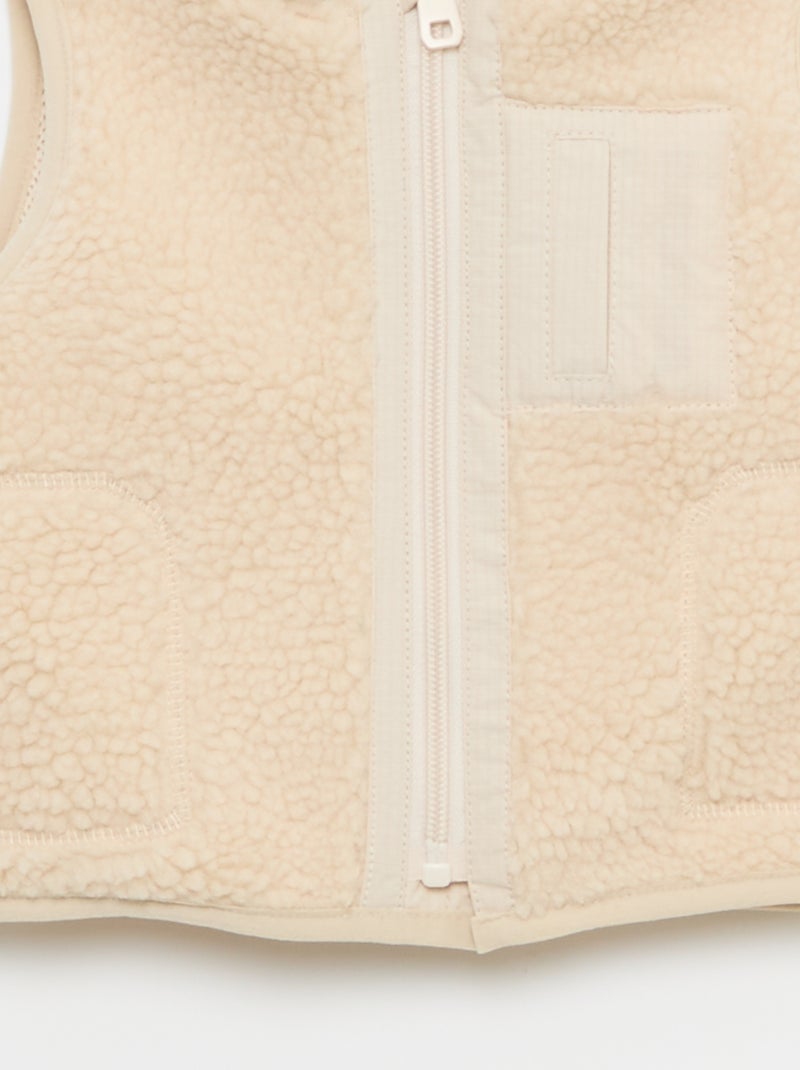 Mouwloze bodywarmer Biege - Kiabi