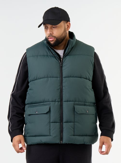 Mouwloze bodywarmer gevoerd met fleece - Kiabi
