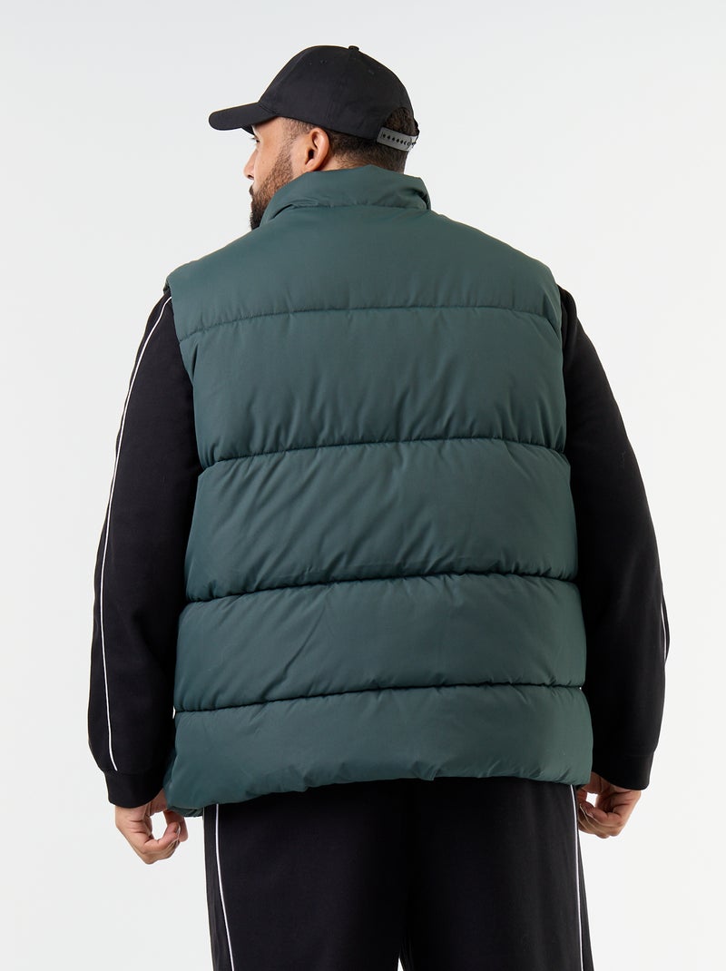 Mouwloze bodywarmer gevoerd met fleece Groen - Kiabi