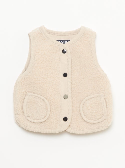 Mouwloze bodywarmer met schapenvachteffect - Kiabi