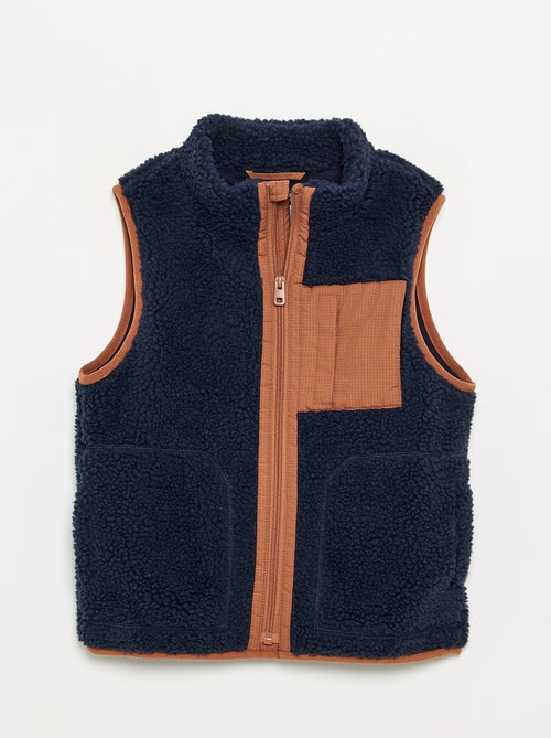 Mouwloze bodywarmer met schapenvachteffect - Kiabi