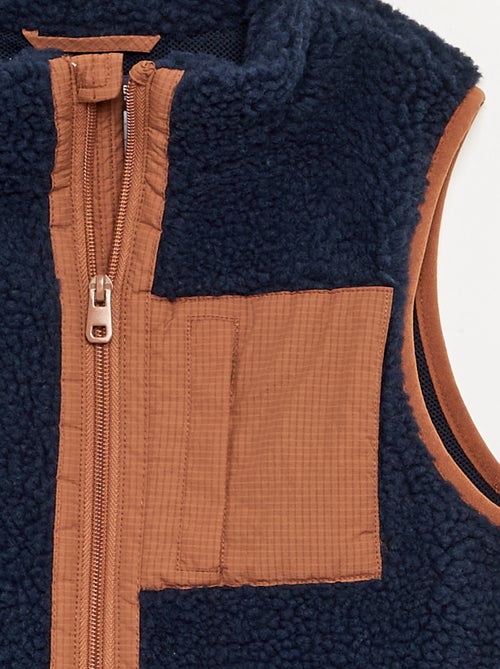 Mouwloze bodywarmer met schapenvachteffect - Kiabi