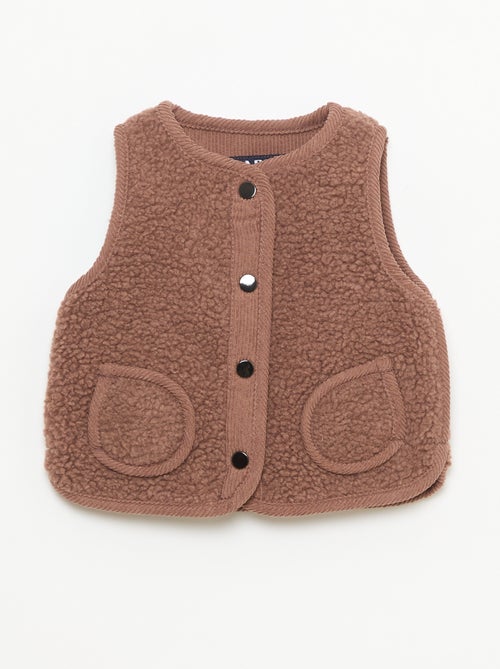 Mouwloze bodywarmer met schapenvachteffect - Kiabi