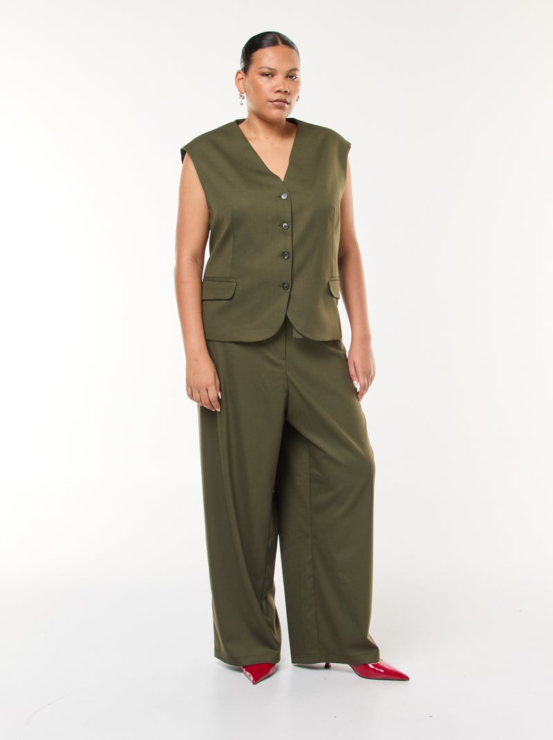 Mouwloze colbert Kaki - Kiabi