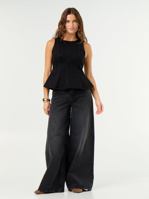 Mouwloze denimblouse - Kiabi Mouwloze denimblouse - Kiabi