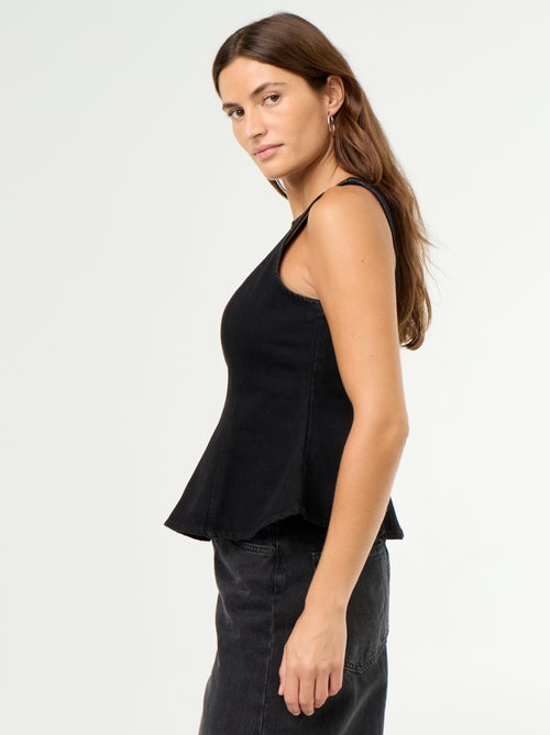 Mouwloze denimblouse - Kiabi Mouwloze denimblouse - Kiabi