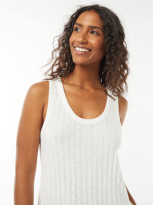 Mouwloze, effen jurk - Kiabi