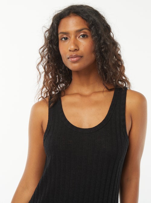 Mouwloze, effen jurk - Kiabi