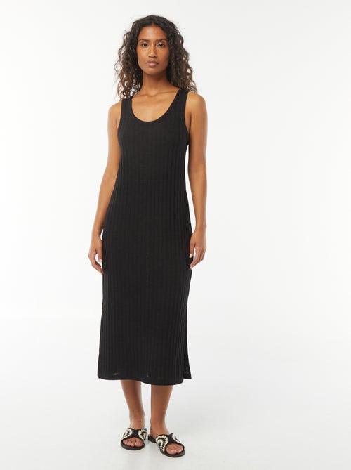 Mouwloze, effen jurk - Kiabi