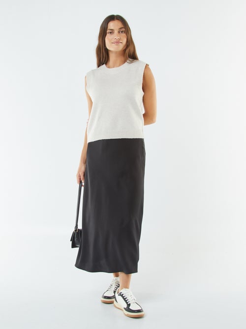 Mouwloze, gebreide trui - Kiabi