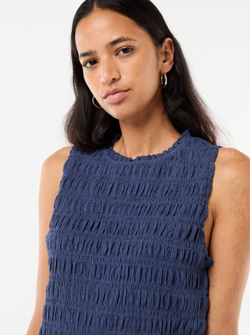 Mouwloze gesmockte top - Kiabi