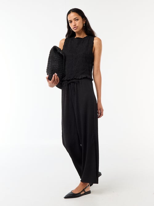 Mouwloze gesmockte top - Kiabi