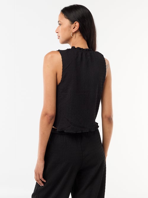 Mouwloze gesmockte top - Kiabi