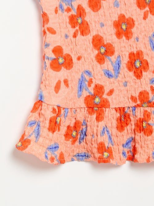 Mouwloze gewafelde blouse - Kiabi