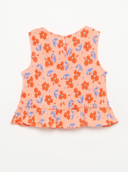 Mouwloze gewafelde blouse - Kiabi