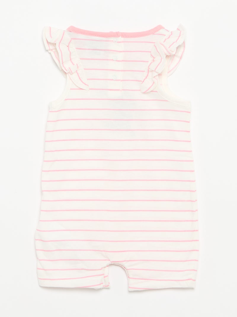 Mouwloze 'Hello Kitty'-romper met ruches Rose - Kiabi