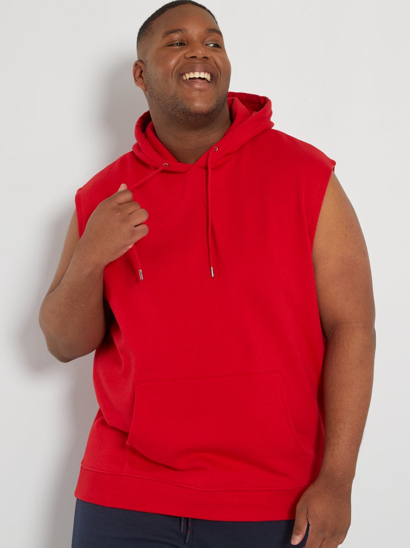 Mouwloze hoodie ROOD - Kiabi