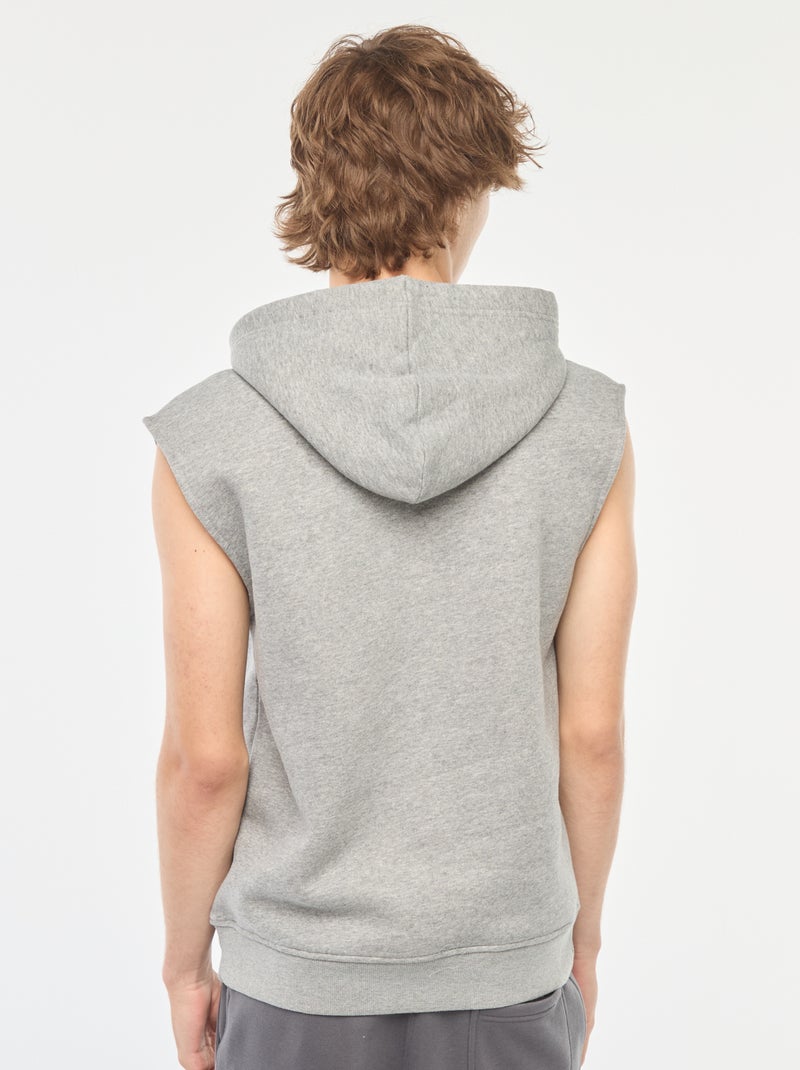 Mouwloze hoodie van warme joggingstof Grijs - Kiabi