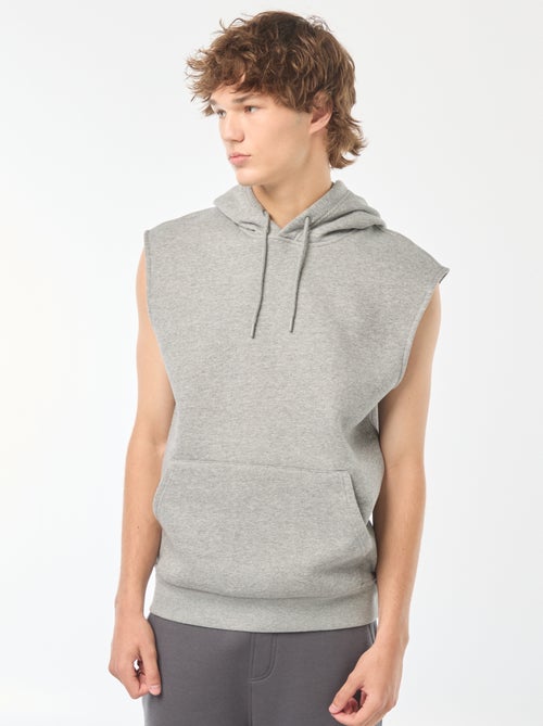 Mouwloze hoodie van warme joggingstof - Kiabi